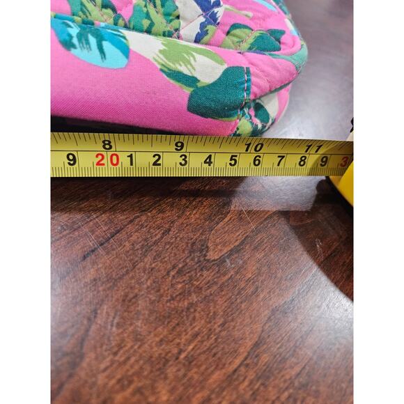 Vera Bradley Mailbag Tropical Paradise Body Cross Bag Floral Pink Green - Picture 4 of 5